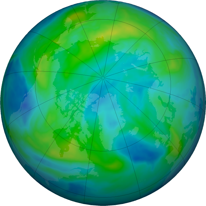 Arctic ozone map for 26 October 2020